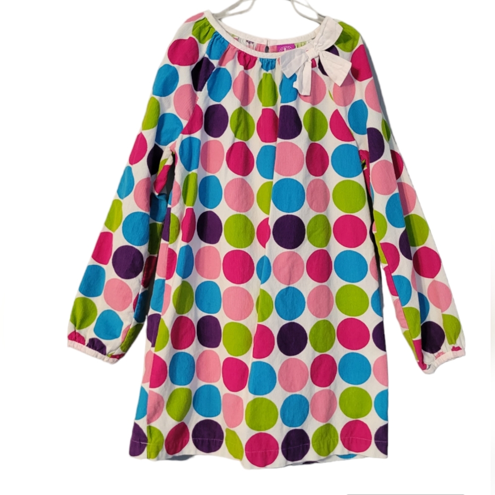 J. Khaki JK Toddler Girls Multicolor Polka Dot Dress Size 6X